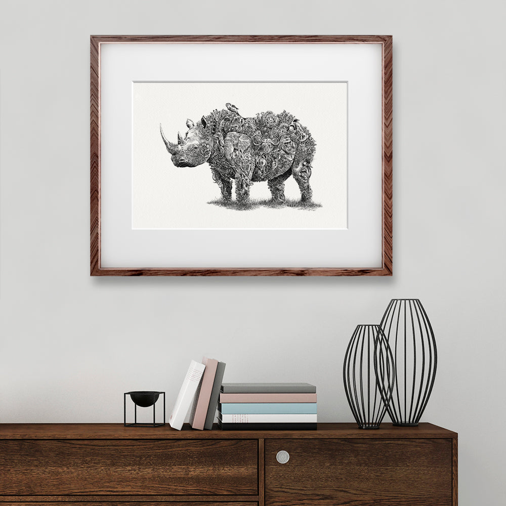 Black Rhino / Africa - Giclée Print