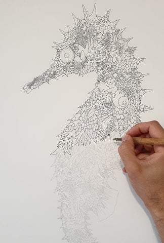 Spiny Seahorse - Giclée Print