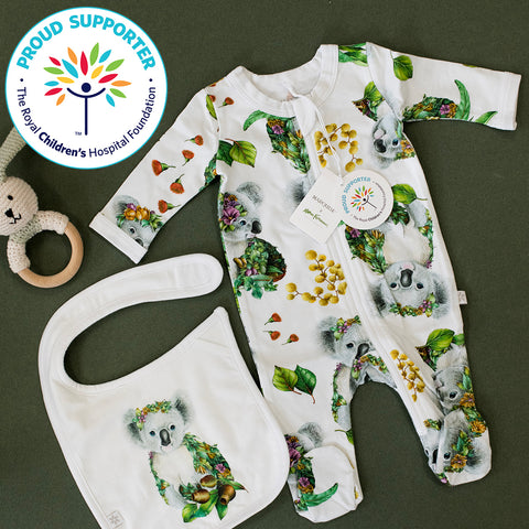 Onesie & Bib Set – Koala