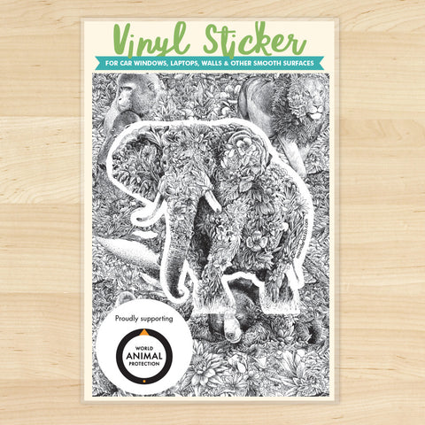 African Elephant - Vinyl Sticker