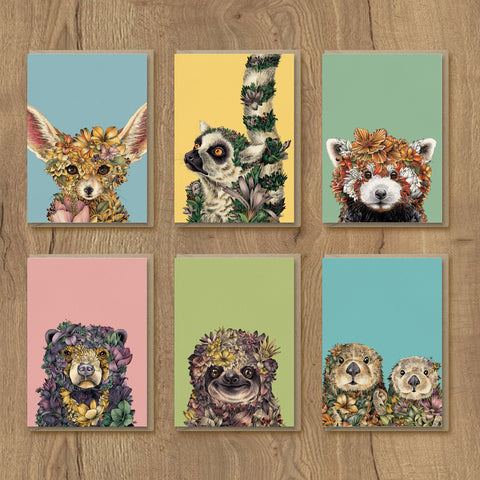 Wild Planet Portrait Series - Greeting Card Set
