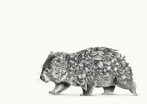 Wombat Bushwalk - Giclée Print