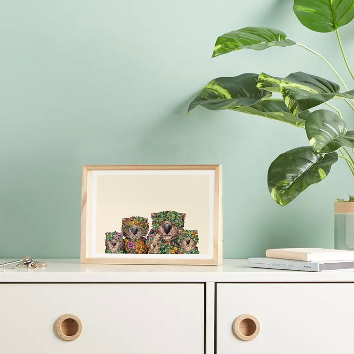 Wombat Family - Giclée Print