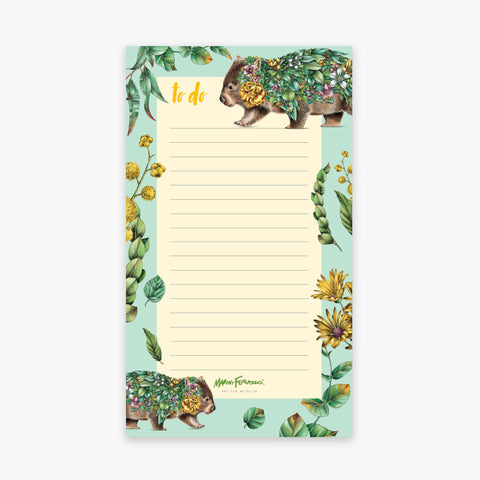 Lined Notepad – Wombat Bushwalk