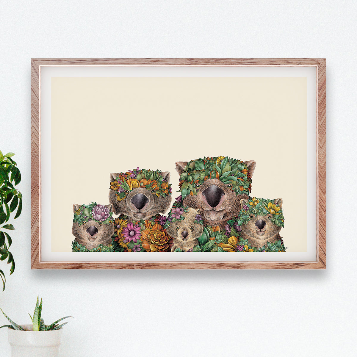 Wombat Family - Giclée Print