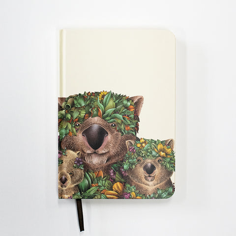 Wombat Family - Hard Cover Writing Journal