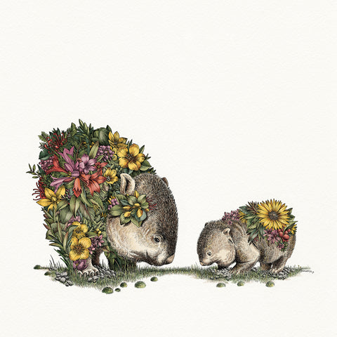 Wombat & Joey - Giclée Print