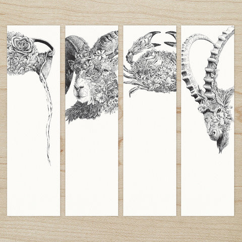 The Twelve Zodiacs - Bookmark Set of 12