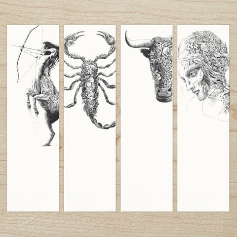 The Twelve Zodiacs - Bookmark Set of 12