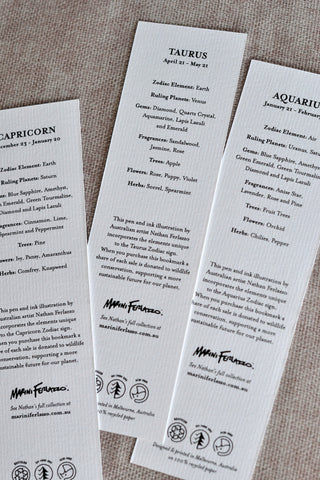 The Twelve Zodiacs - Bookmark Set of 12