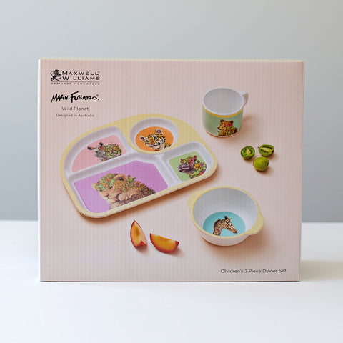 Wild Planet – Children's Bamboo 3pc Dinner Set Gift Boxed (Lion)
